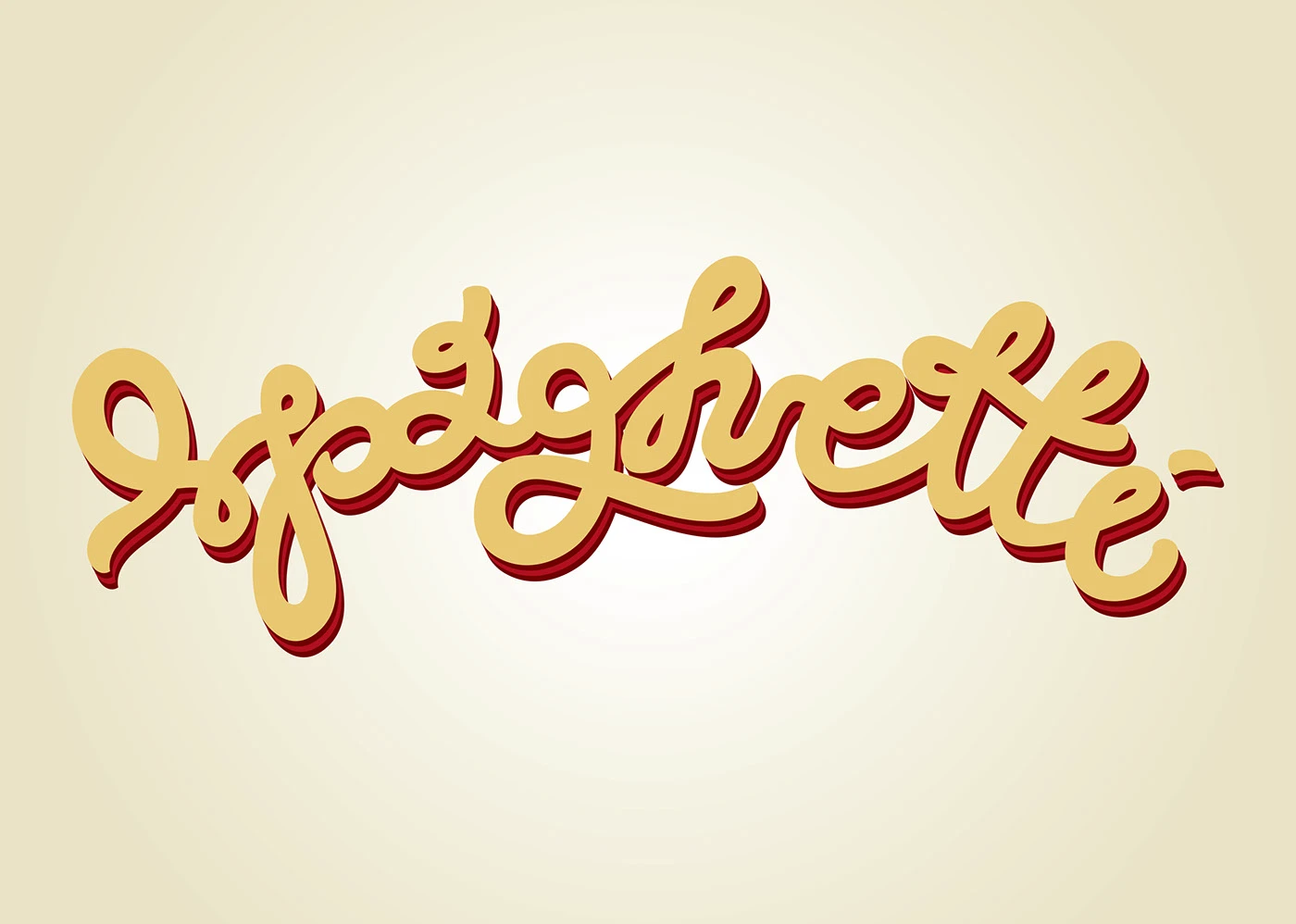 Spaghetti lettering